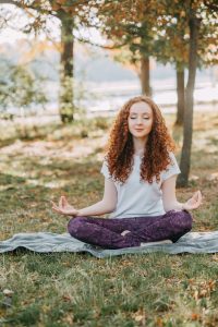 Woman practicing yoga