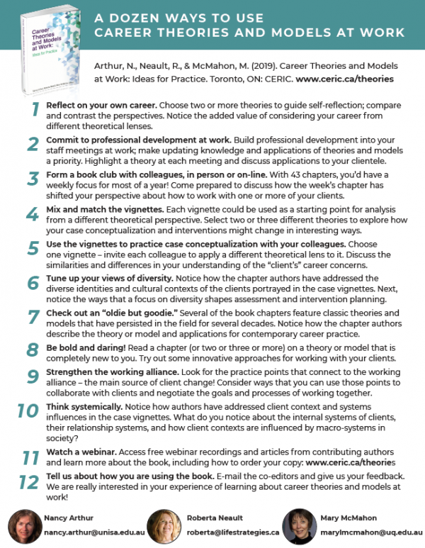 Career Theories And Models At Work Ideas For Practice Ceric