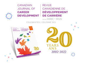 Le nouveau numéro marque le 20e anniversaire de la Revue canadienne de développement de carrière