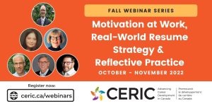 Fall webinar series CERIC Motivation at work, real-world resume strategy and reflective practice