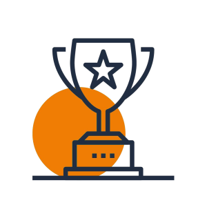 Icon of trophy with star on it
